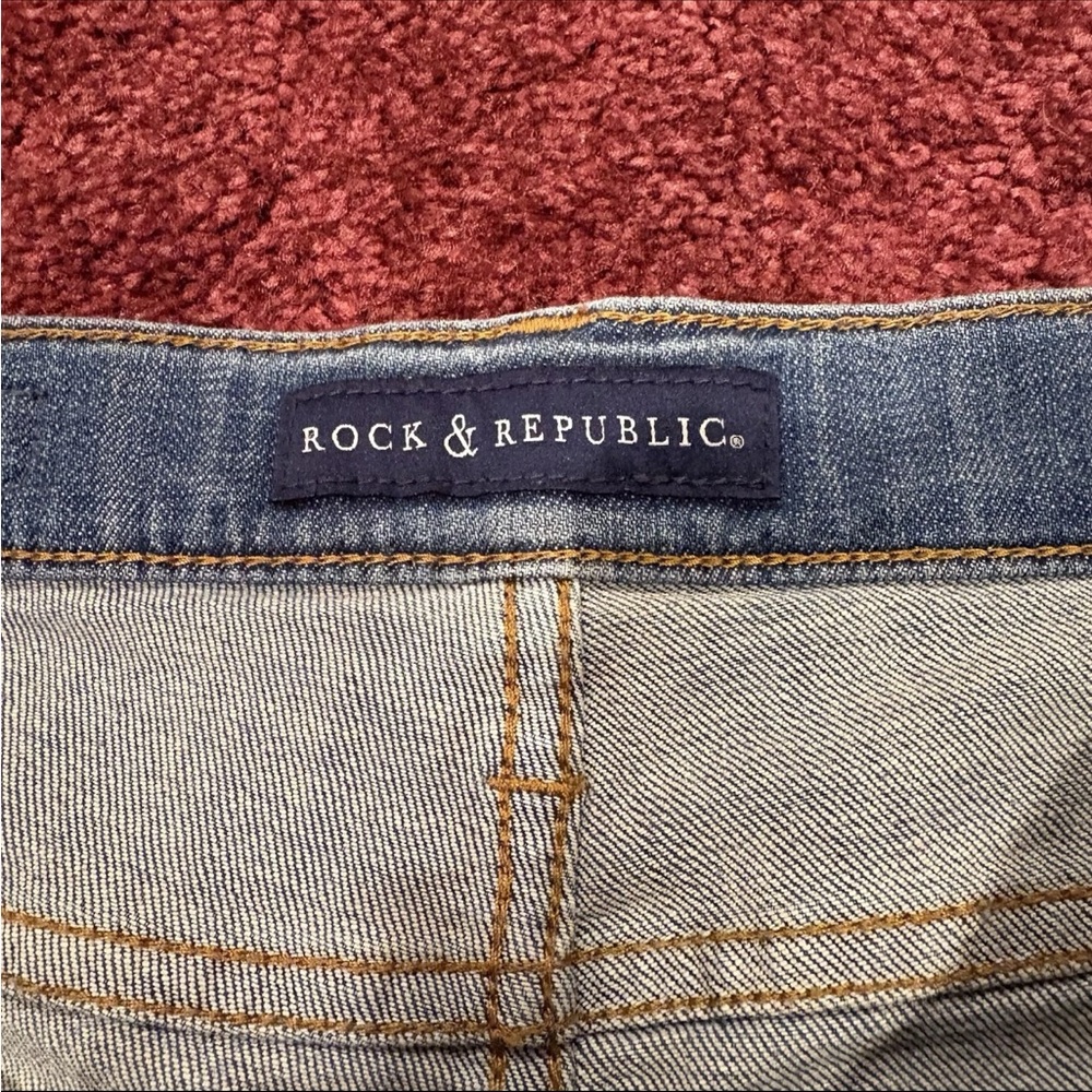 Rock & Republic Distressed Blue Jean Shorts - Picture 2 of 6